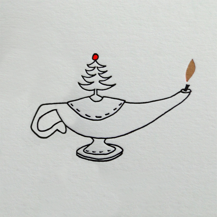 Gestaltung der Weihnachtskarte 2016 von Barbara Wrede für candela