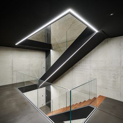 Architekturbeleuchtung für zwei Villen in Nagold, Treppenhaus