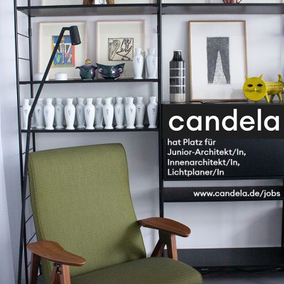 candela hat Platz für Junior ArchitektIn LichtplanerIn und InnenarchitektIn